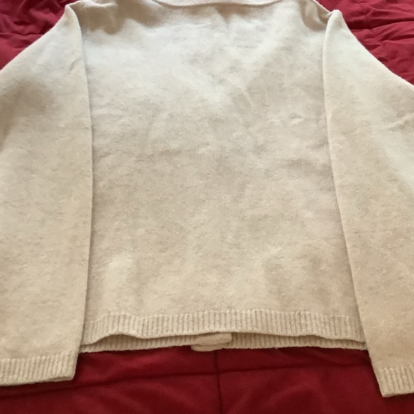 Garnet Hill Cream Cardigan with Floral Embroidery - Picture 2 of 2